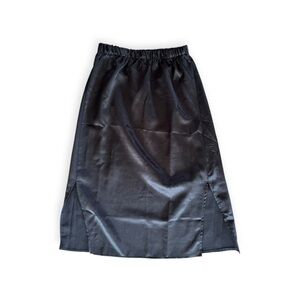 Parisian midi black skirt elastic waist SK 13120 sleek sophisticated basic Sz 6
